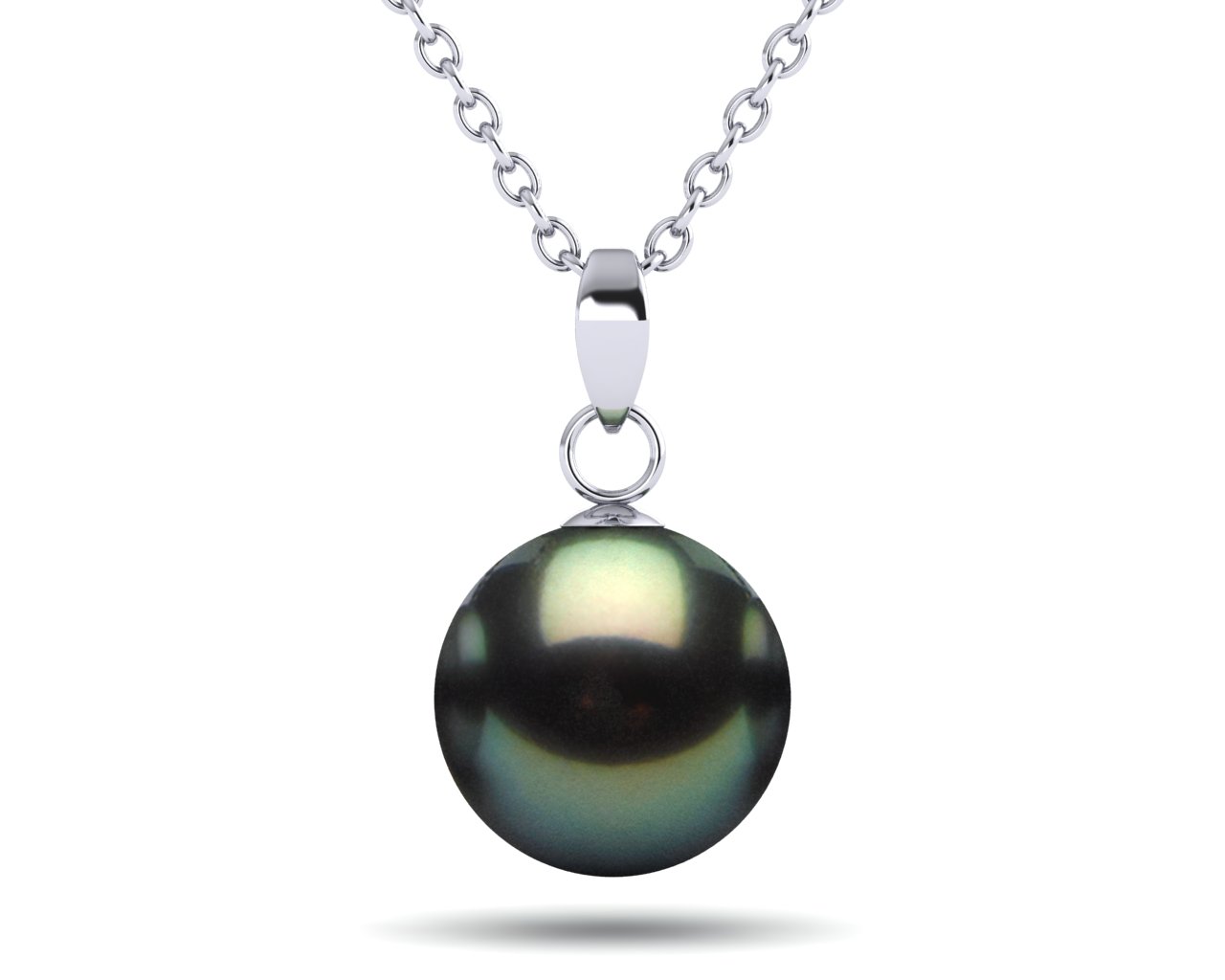 Black Green Tahitian Pearl Casse Pendant
