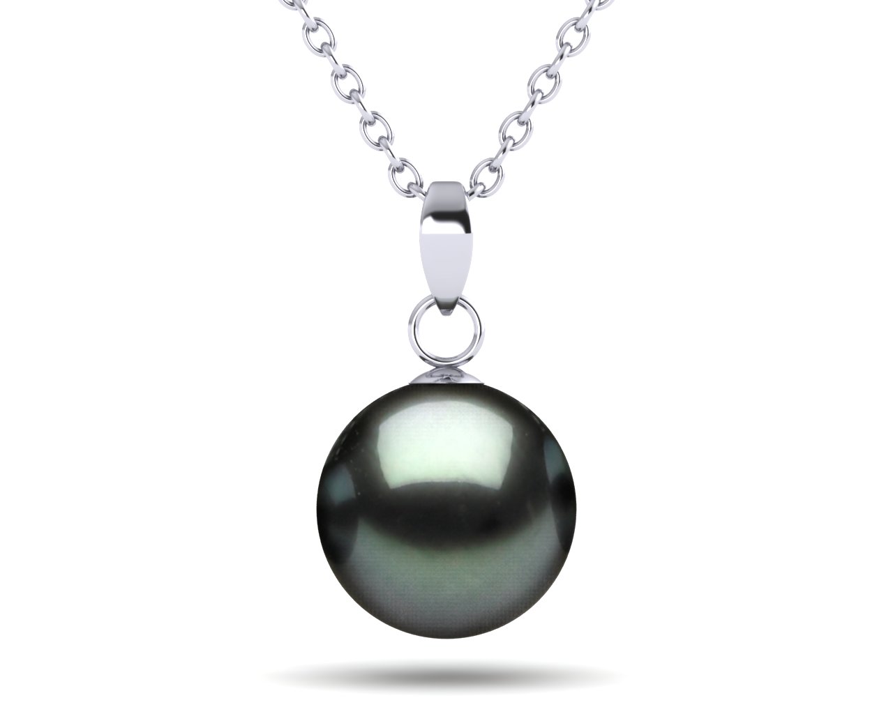 Black Light Green Tahitian Pearl Casse Pendant