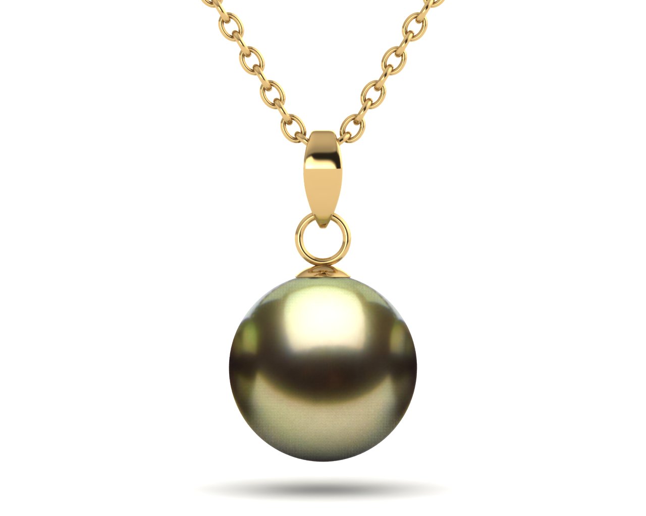 Pistachio Tahitian Pearl Casse Pendant