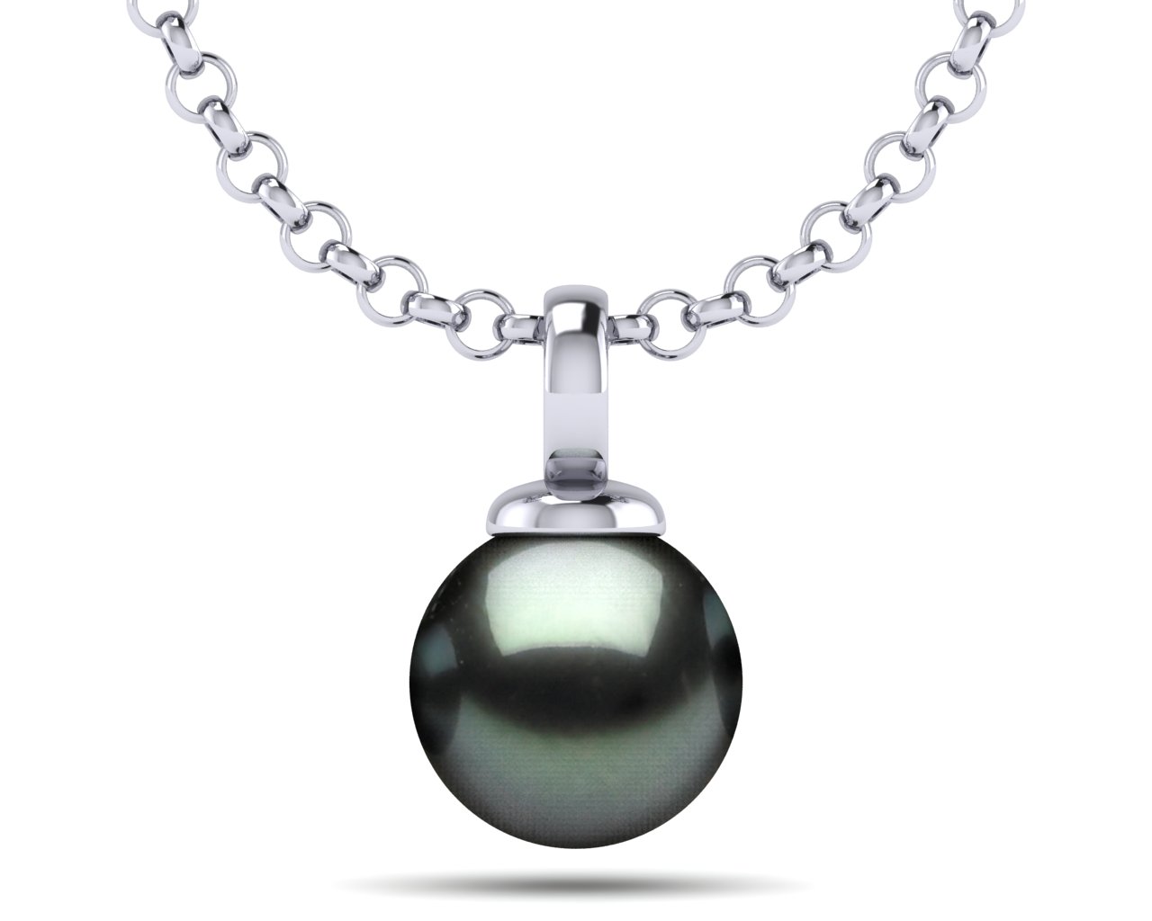 Tahitian Pearl South Sea Merlin Pendant White Gold