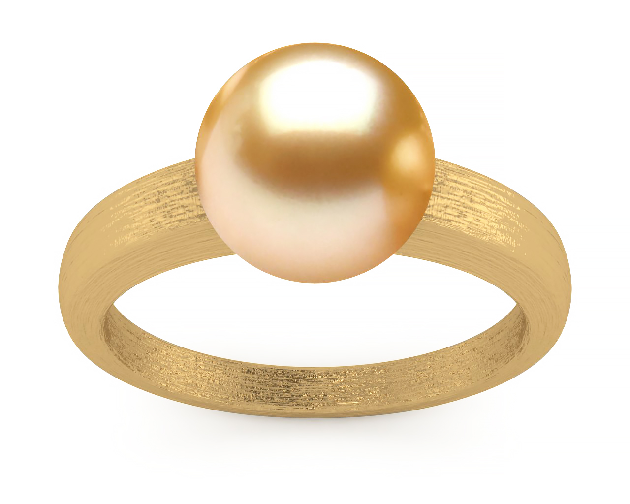 Golden Pearl Steel Ring Brush Finish