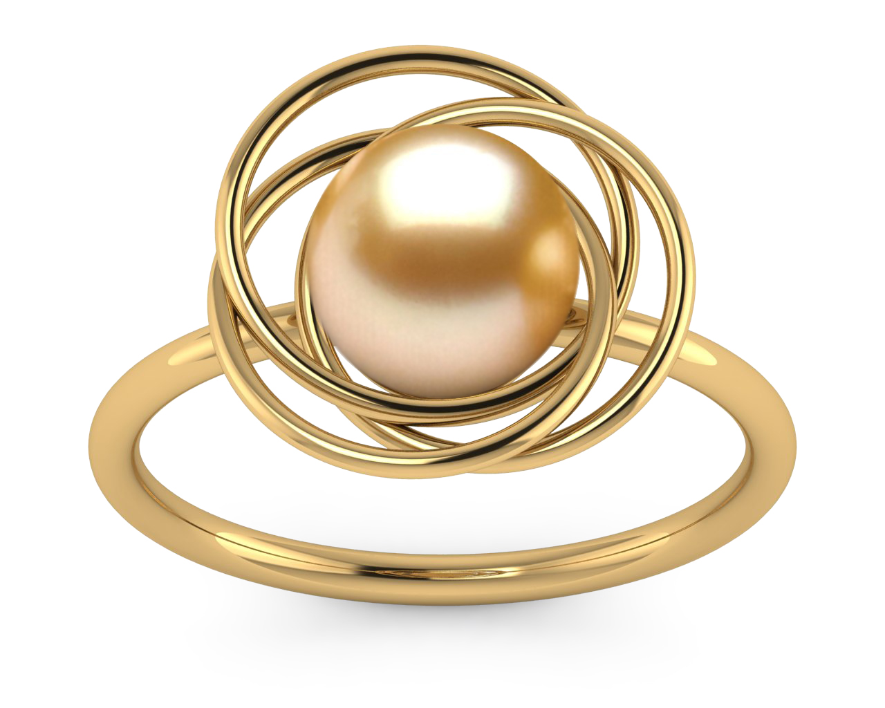 Golden Pearl Trixy Ring