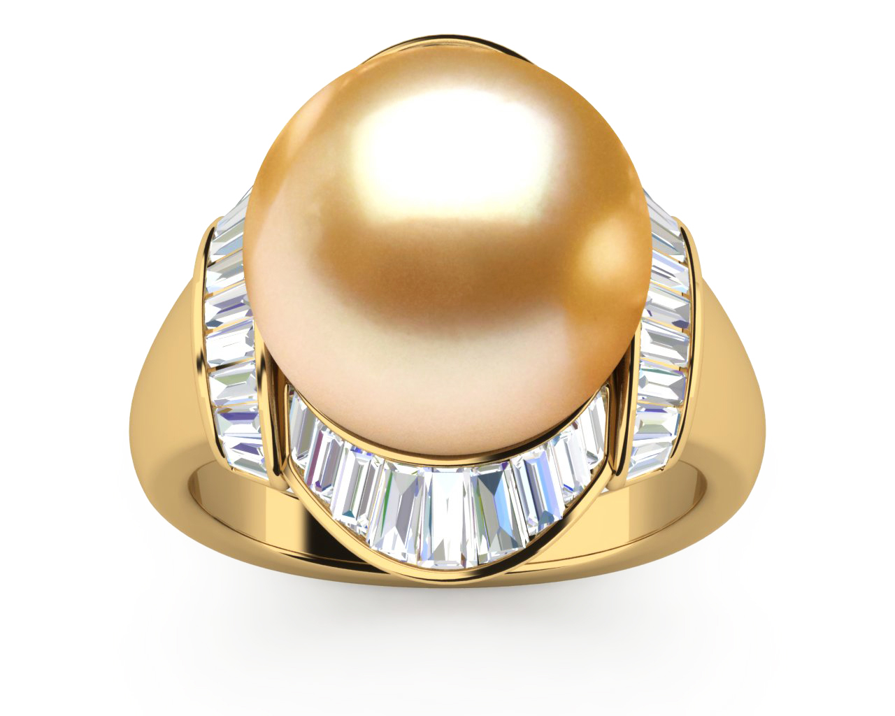 Golden Pearl Voyage Ring