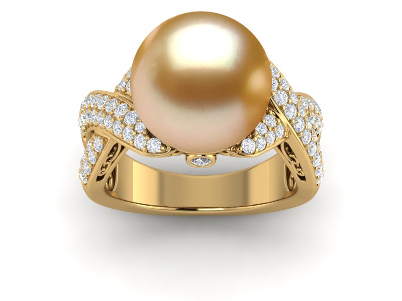 Golden South Sea Pearl Xenia Ring