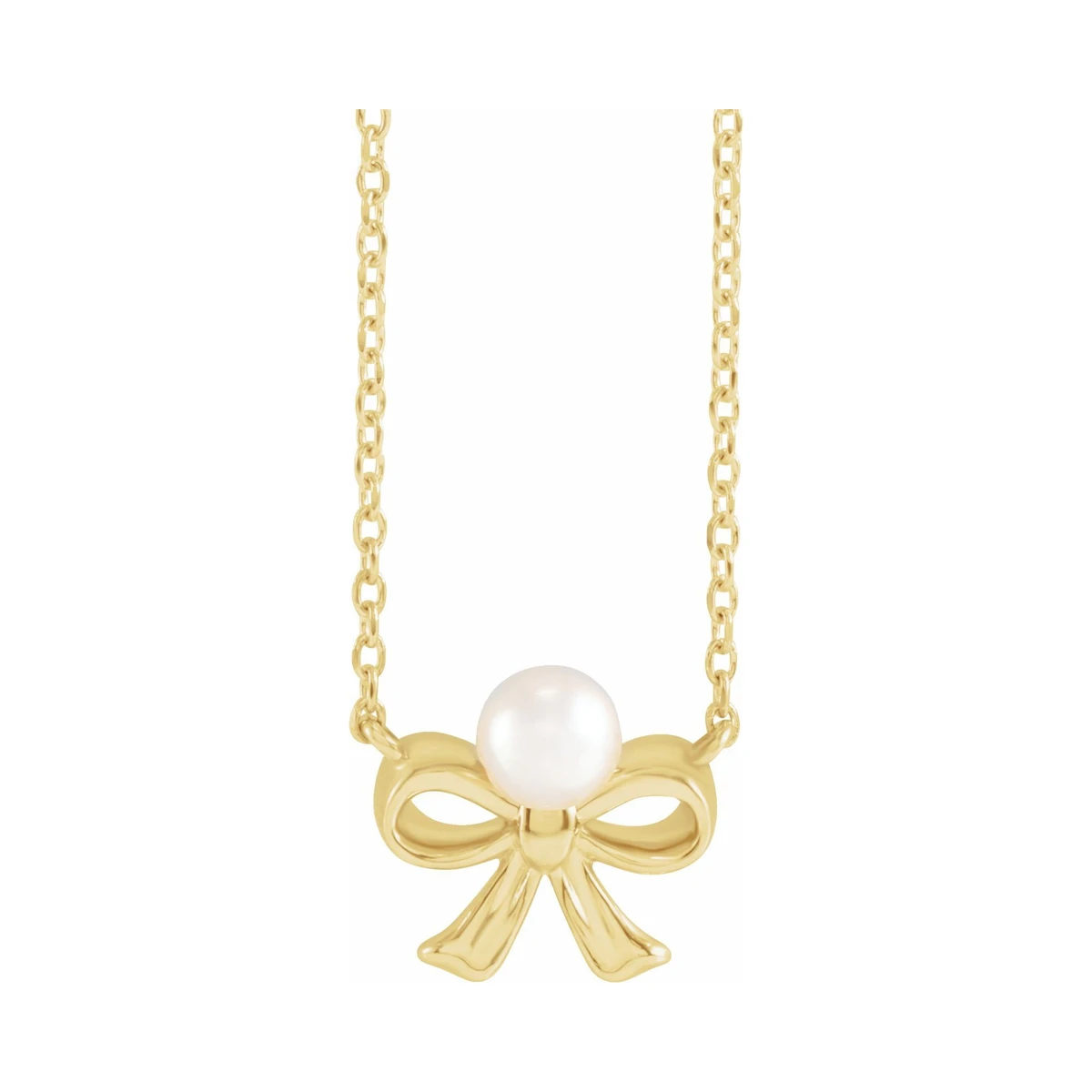 Akoya Pearl Bow Necklace