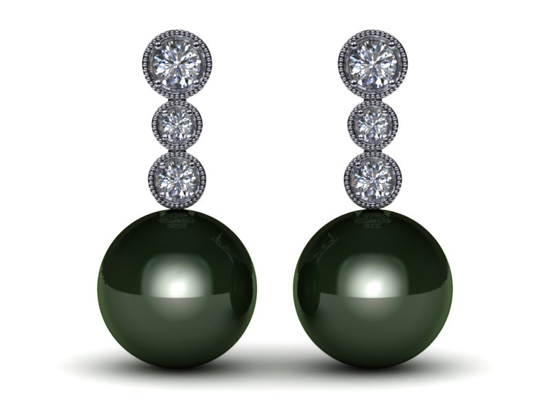 Jade Pearl Earring