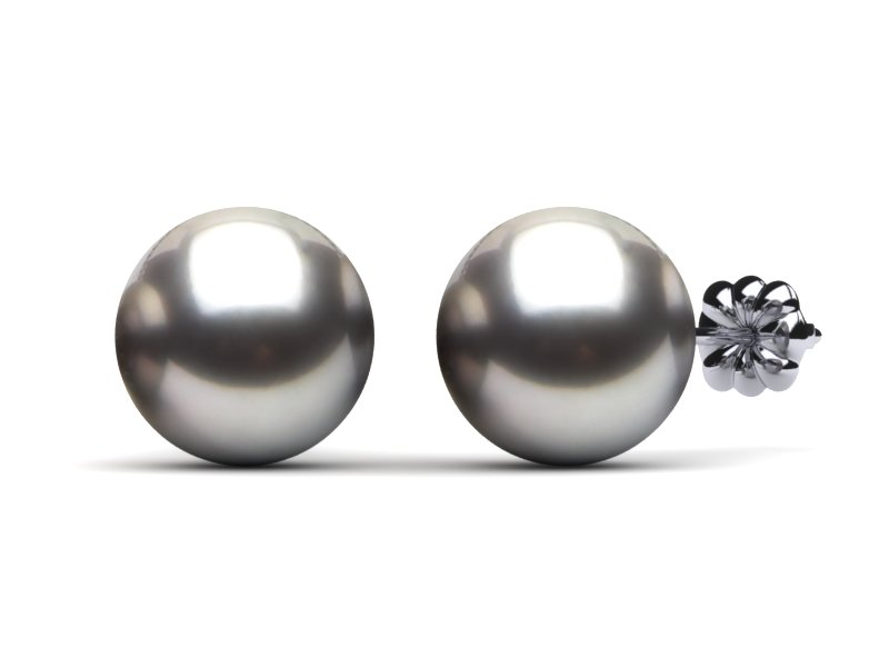 10mm Tahitian Pearl Stud Earrings