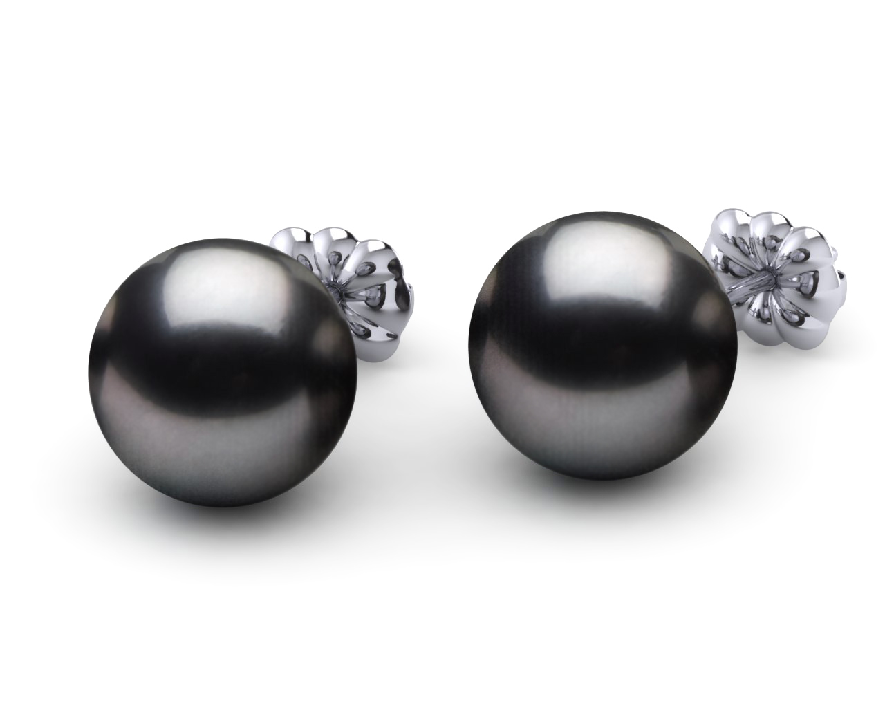 9mm Tahitian Pearl Stud Earrings