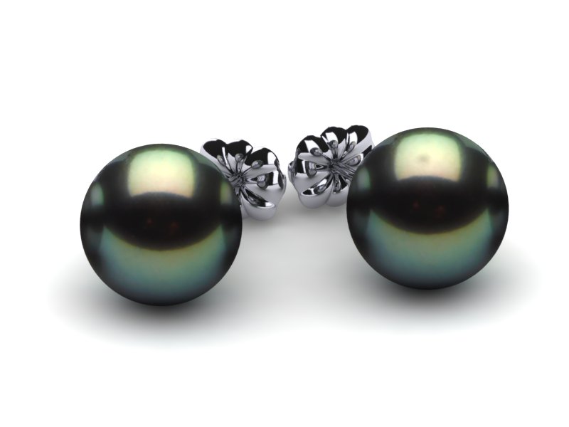9mm Tahitian Cultured Pearl Earring Studs