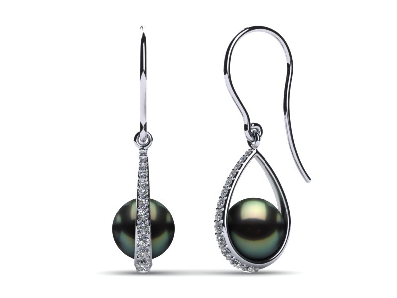 Tahitian Pearl Morning Dew Earring