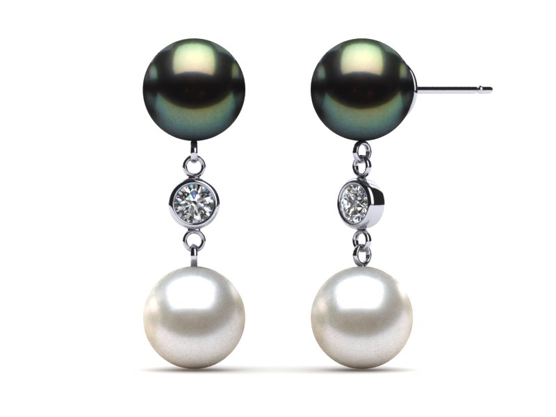 Tahitian Pearl Multicolor Swinging Earring
