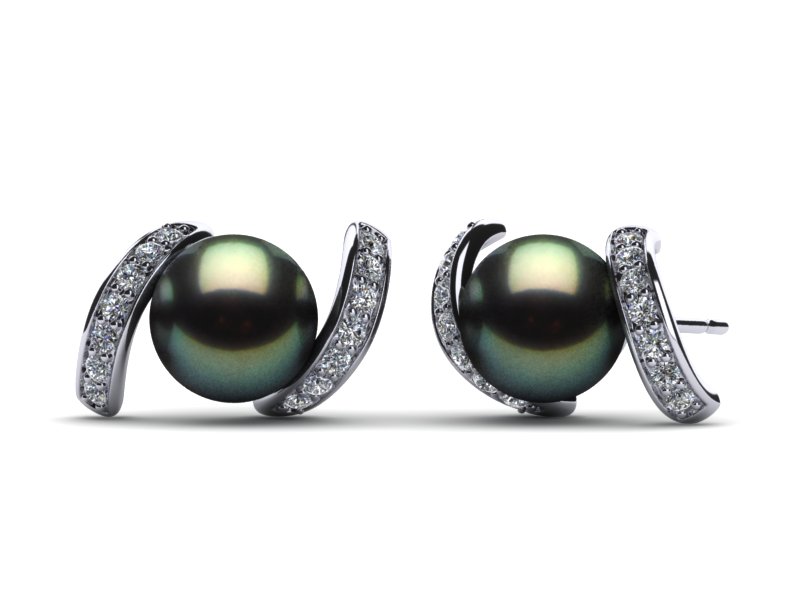 Tahitian Pearl Swirl Earring