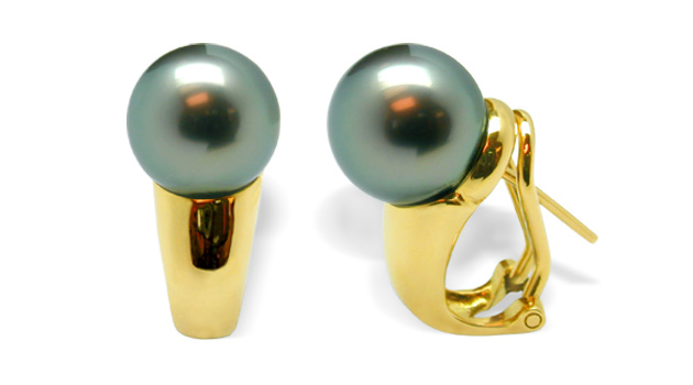 Black Tahitian Tres Jolie Earrings