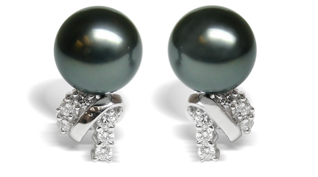 Sophia Black Tahitian Cultured Pearl Earrings