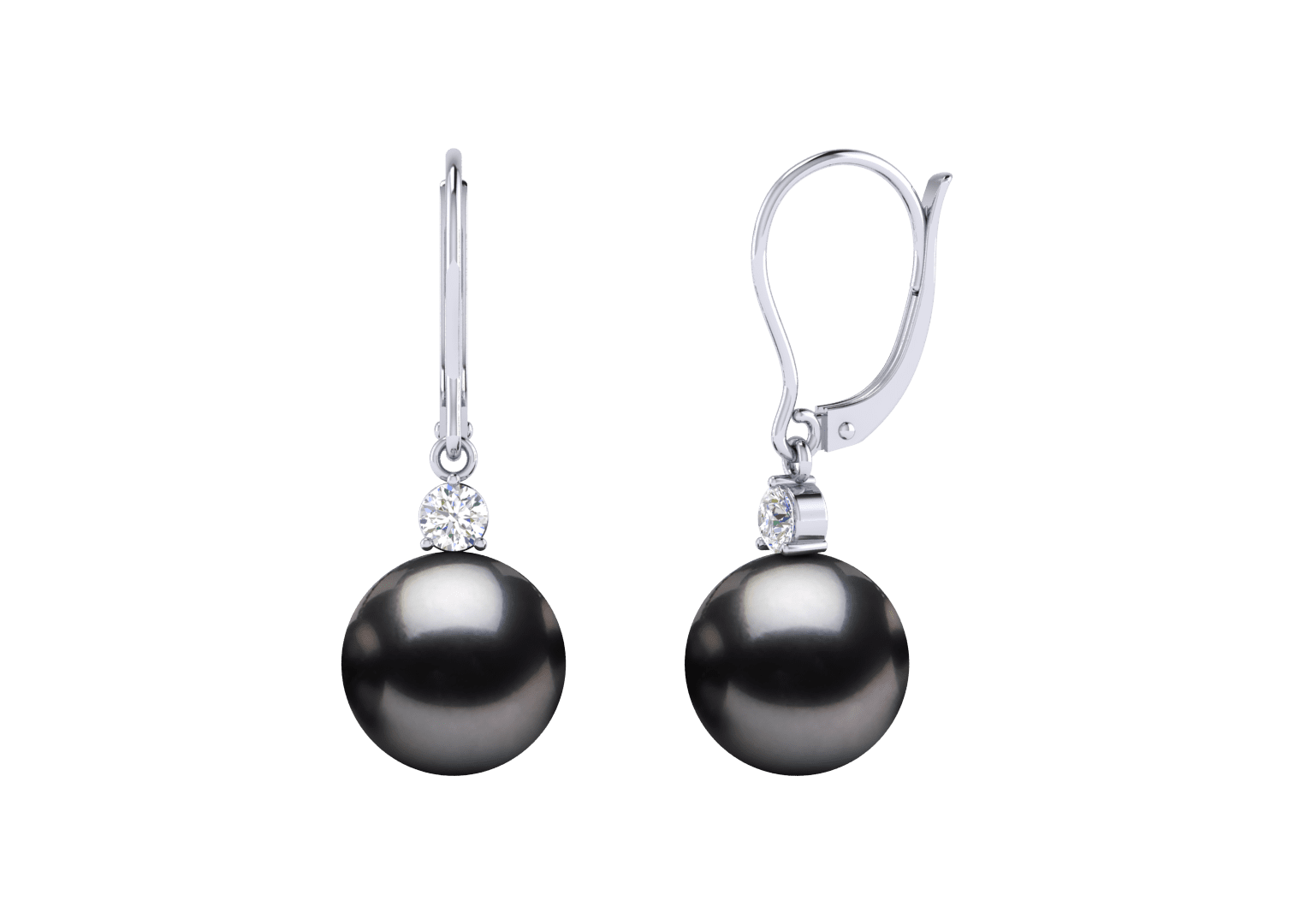 Nora a Black Tahitian Pearl Earring
