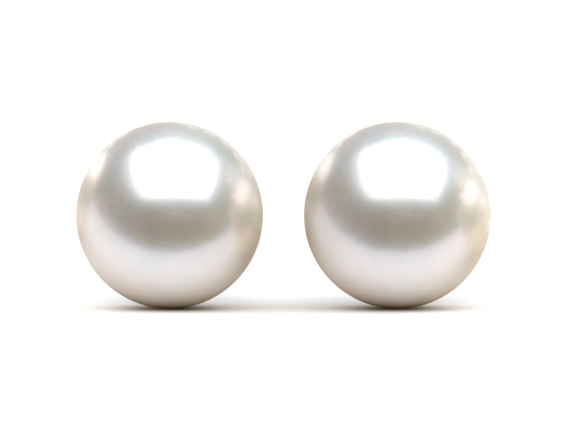 11mm White South Sea Pearl Stud Earring
