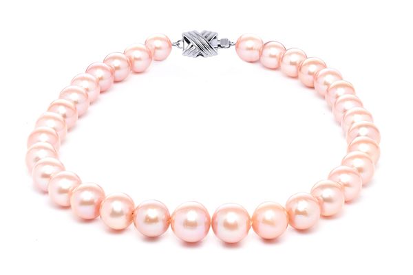 10mm x 13mm Pink Freshwater Cultured Pearl Necklace