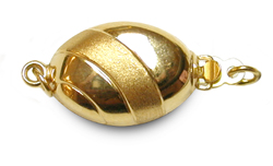 14K Gold Striped Clasp