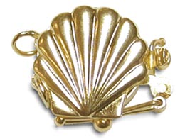 14K Golden Sea Shell Clasp
