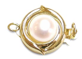 14K Yellow Gold Golden Pearl Clasp