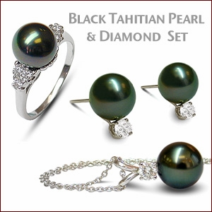 15% off Exotic Tahitian Pearl and Diamond Set
