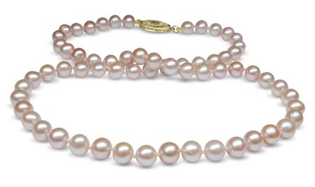 5.5 x 6 mm Peach Freshwater Cultured Pearl Necklace