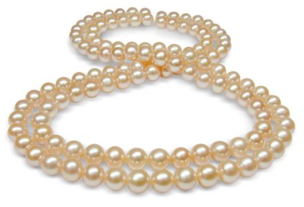 6.5 x 7mm Peach Freshwater Cultured Pearl Necklace