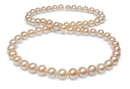 6.5x7mm Peach Freshwater Cultured Pearl Necklace