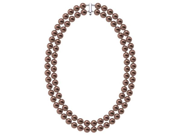 8 x 9mm Mocha Freshwater Double Strand Pearl Choker
