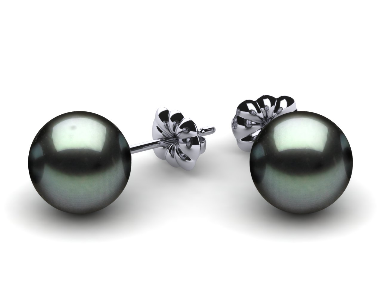 8mm Black South Sea Tahitian Pearl Earring