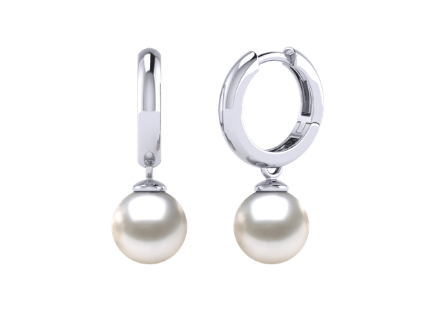 8mm Japanese Akoya Pearl Hoop Earring