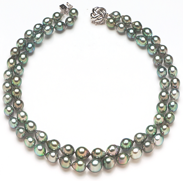 8mm x 12mm Double Strand Peacock Drop Shape Choker
