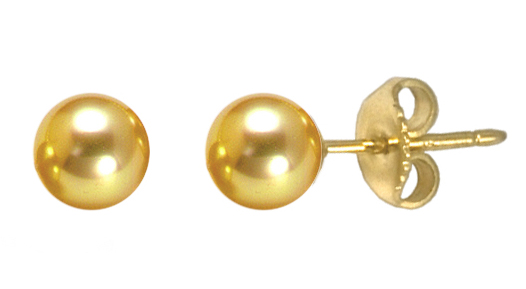 9mm Golden South Sea Earrings