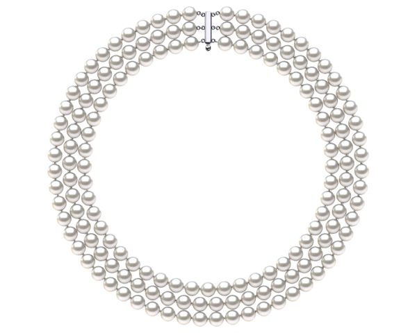 Akoya Pearl Necklace Triple Strand