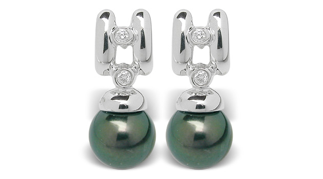 Black Pearl Earring Hope Akoya Cultured