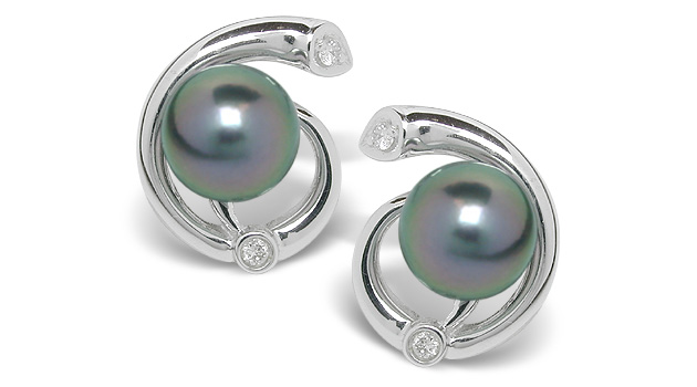 Black Pearl Earring Jacosta Akoya Cultured