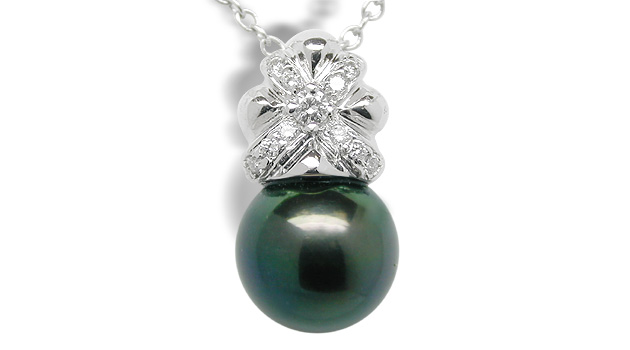 Black Pearl Pendant Jobina Akoya Cultured