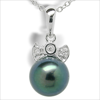 Black Pearl Pendant Little Lucy Akoya Cultured