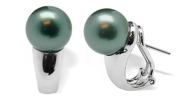 Black Tahitian Tres Jolie Earrings