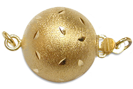 Brush Gold Ball Clasp
