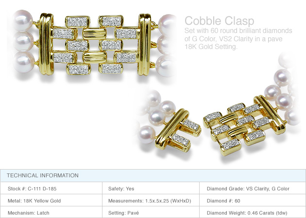 Cobble Clasp a 18K Gold and Diamond Clasp