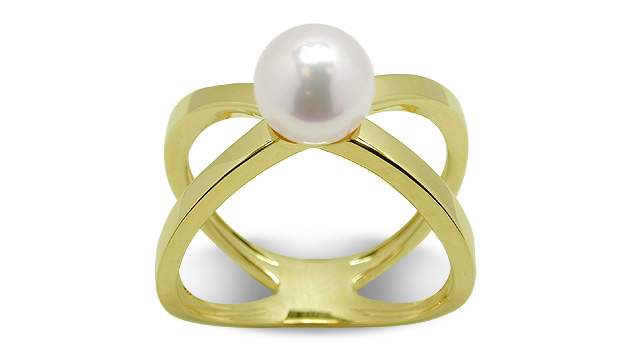 Cosmos a Japanese Akoya Cultured Pearl Ring