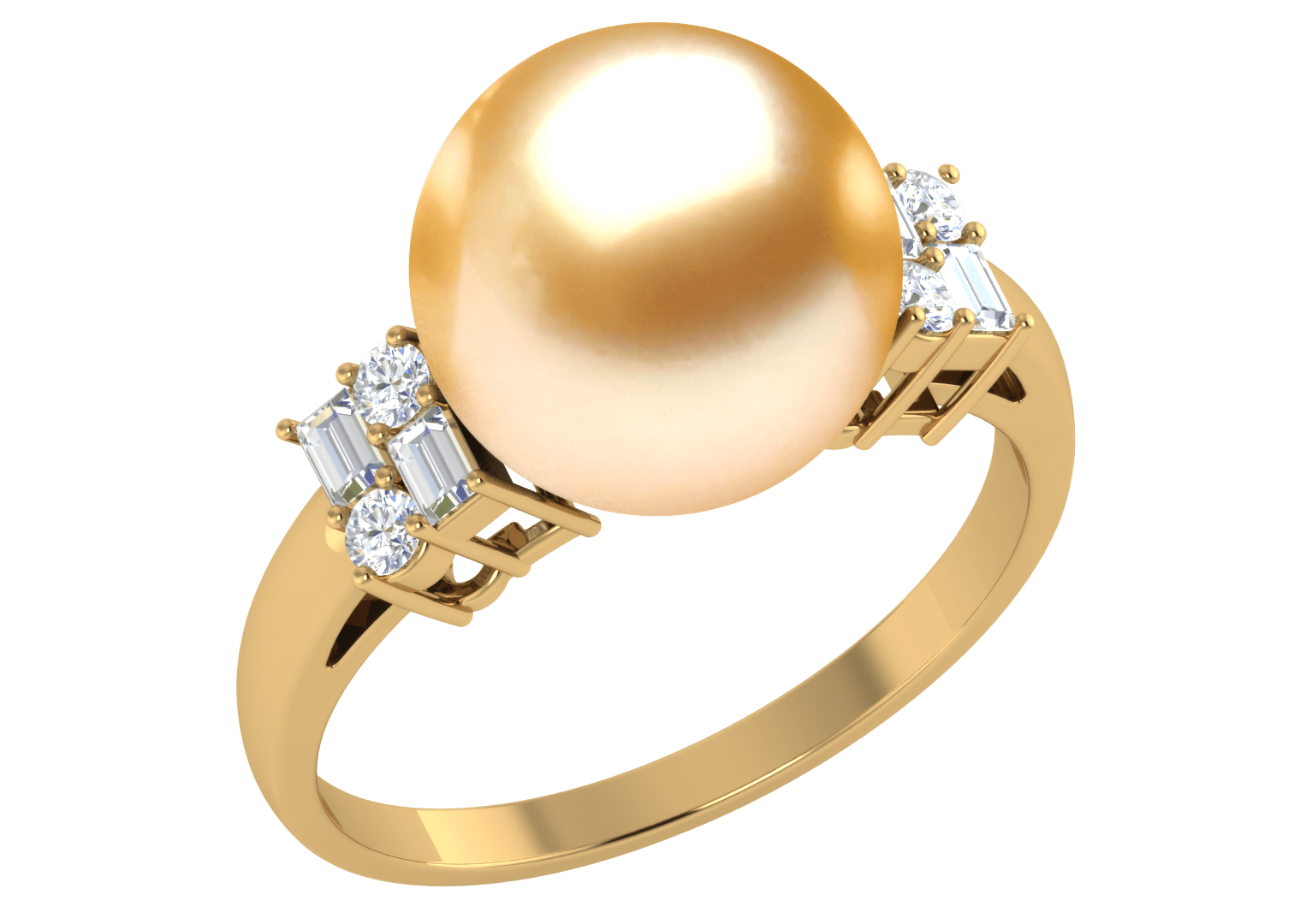 Cyrus a Golden South Sea Pearl Ring