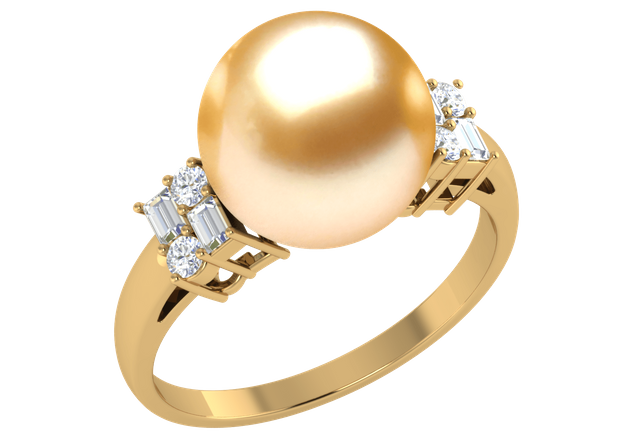 Cyrus a Golden South Sea Pearl Ring