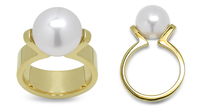 Davis a Japanese Akoya Cultured Pearl Ring