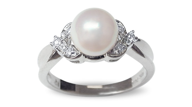 Delila a Japanese Akoya cultured Pearl Ring