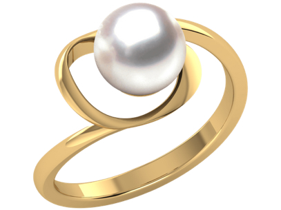 Destiny a Japanese Akoya Cultured Pearl Ring