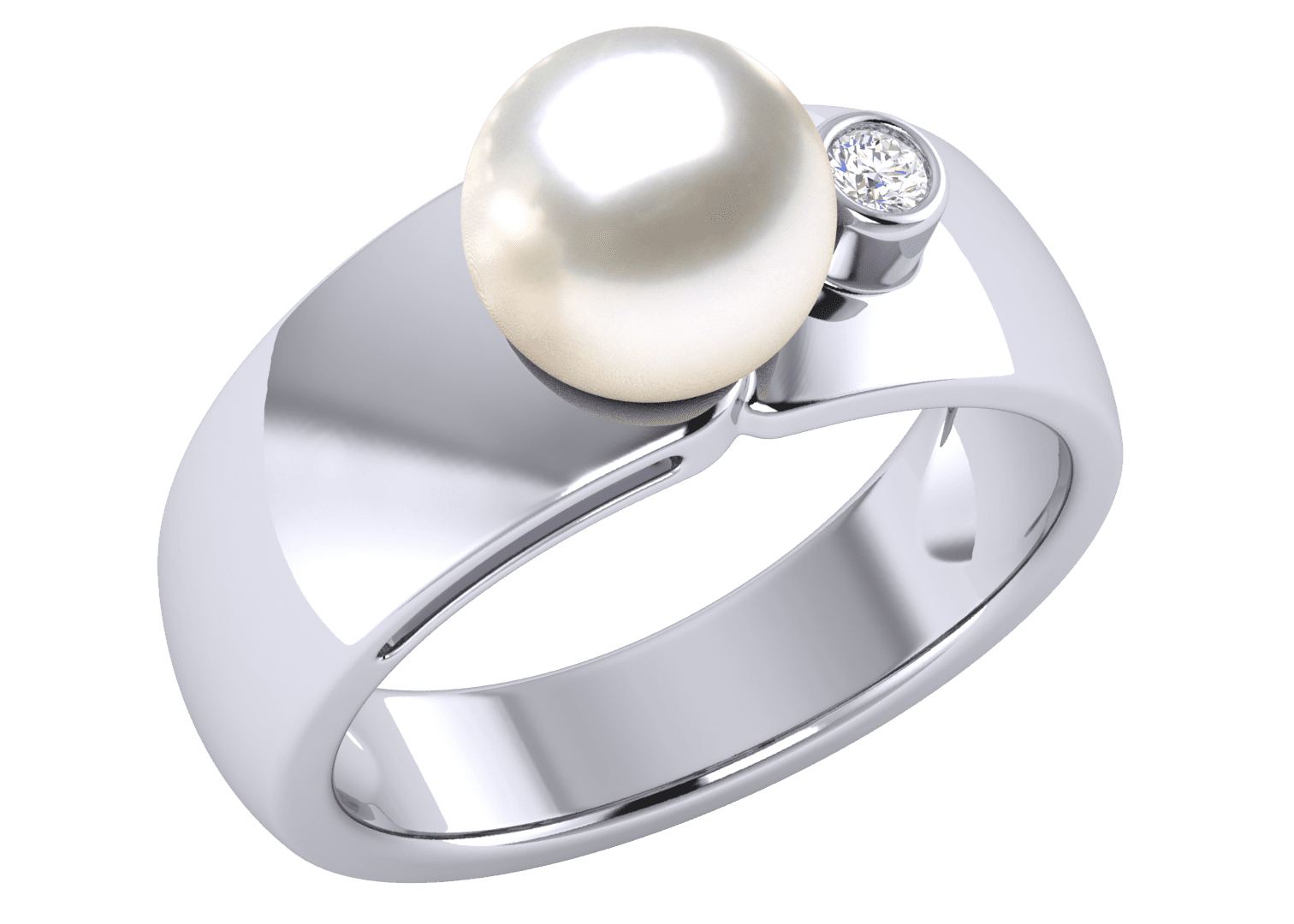 Devi a Japanese Akoya Cultured Pearl Ring