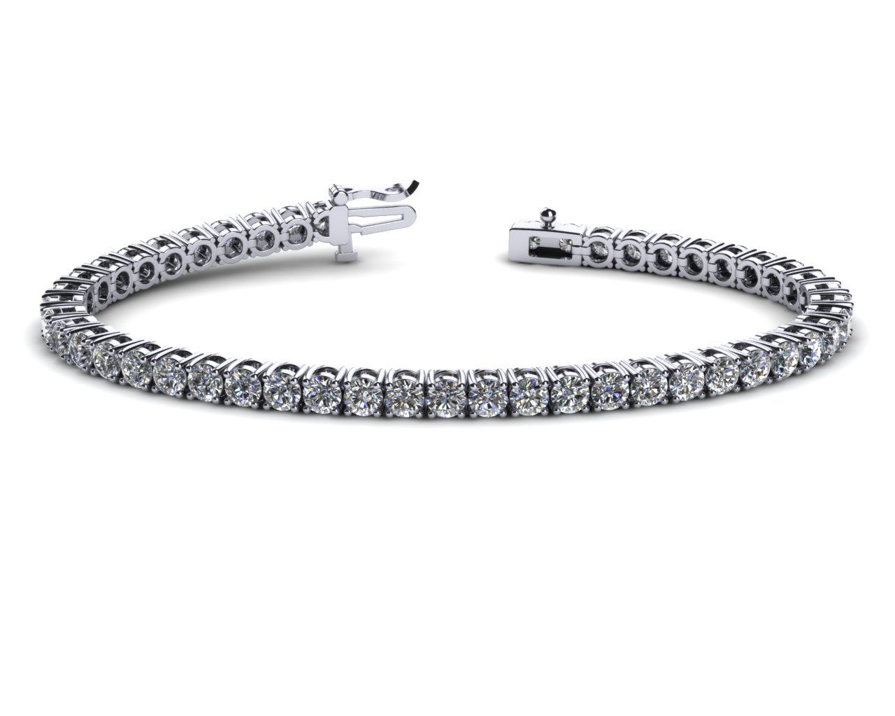 Diamond Tennis Bracelet 18K White Gold 7 Carats