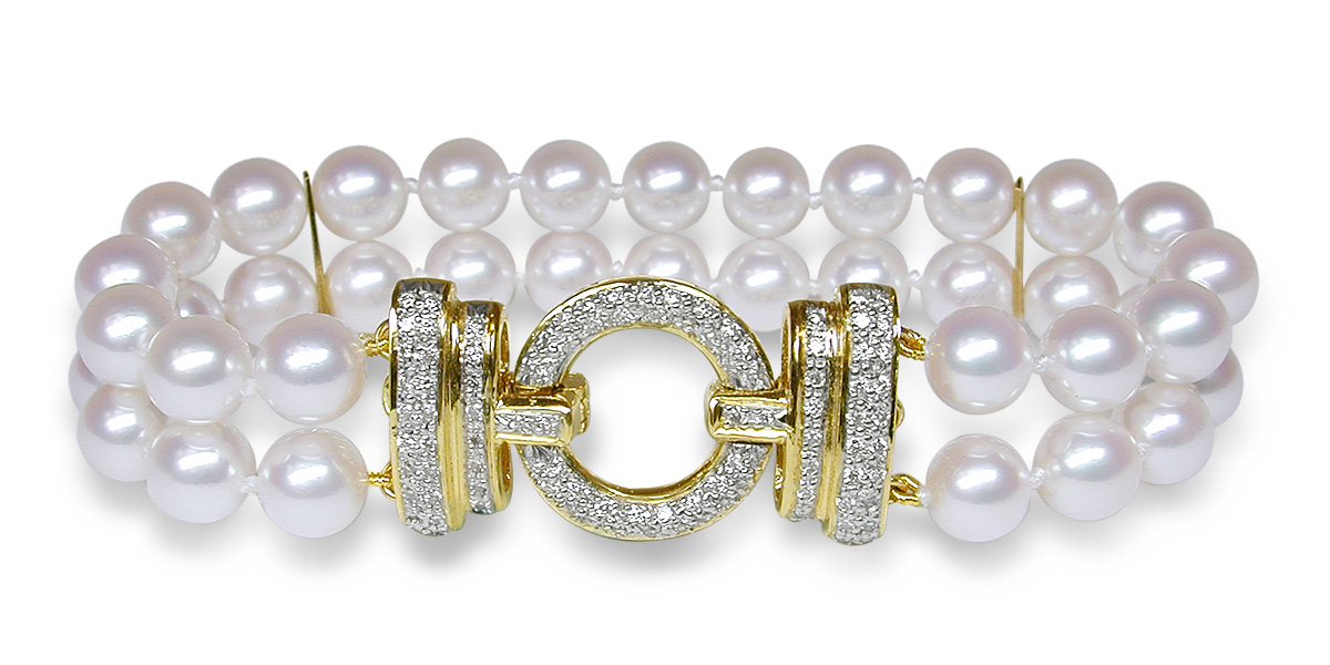 Double Strand Cultured Pearl Bracelet